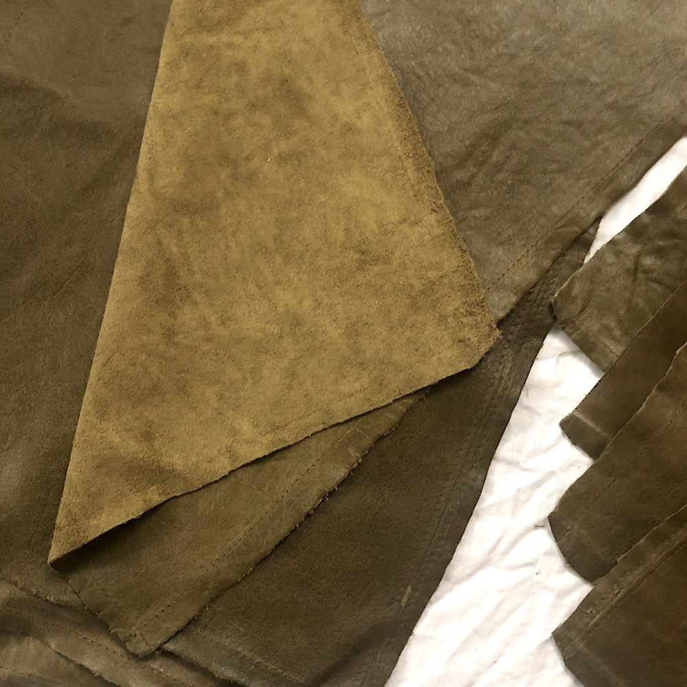 Reclaimed Apparel Leather - Olive Green